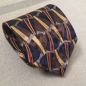 Vintage Z Ziggurat By Mulberry 100% Silk Neck Tie